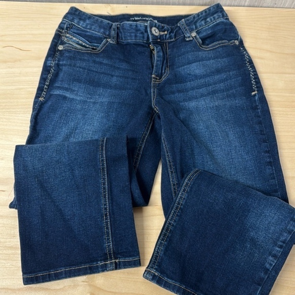 Maurices dark wash denim cotton ‎ crop Capri pants women’s size 3/4